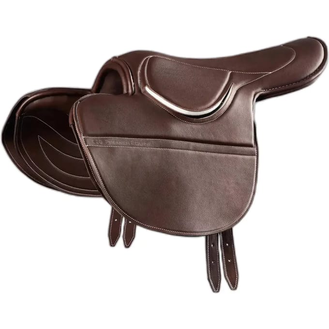 Zadel voor paard met halve boom van leer Premier Equine Racing