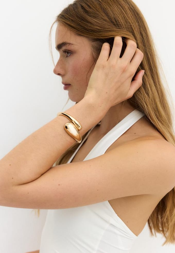 Stradivarius Stevige armband  Goud OS