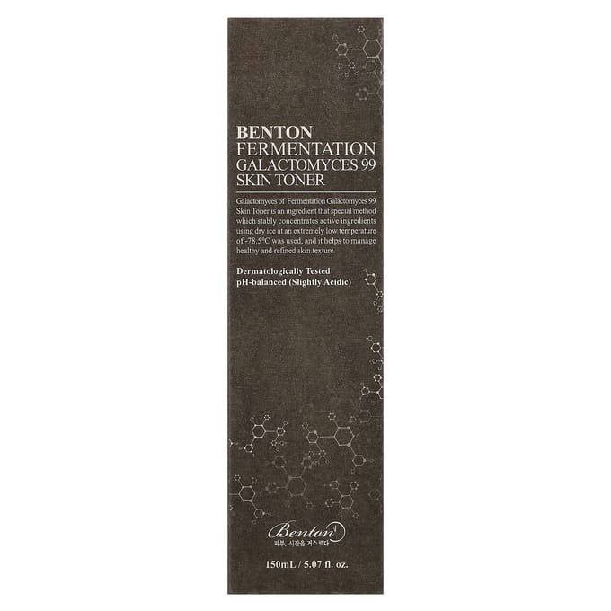 Benton, Lotion Tonique Galactomyces Fermenté 99 pour la Peau, 5,07 fl oz (150 ml) black