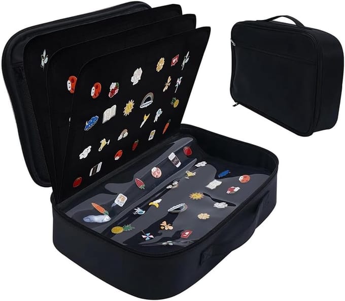 Pin Presentatiezak - Sieraden Tas - Sieraden Tonen - Stevige Constructie - 38 x 25 cm - Zwart Bruin