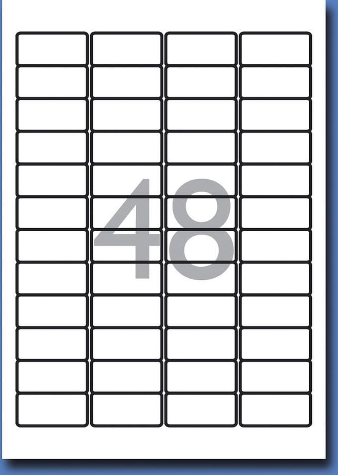 Decadry Etiketten / Labels 45.7 x 21.2 mm - 100 vel