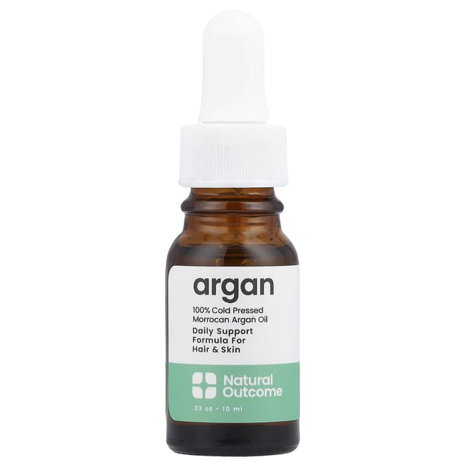 Natural Outcome, Argan Oil, 0.33 oz (10 ml) white