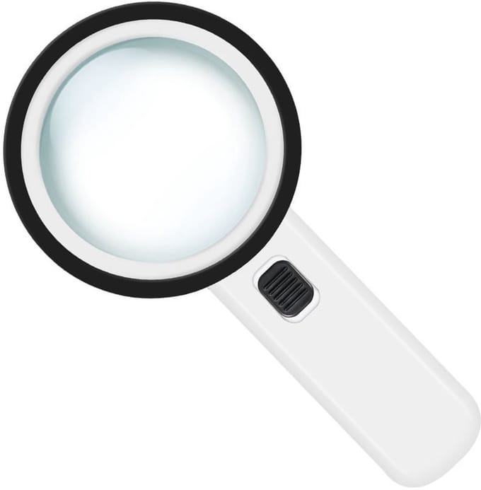 Dailygoods - Handheld Vergrootglas met 18 LED Verlichting en 3 Instellingen