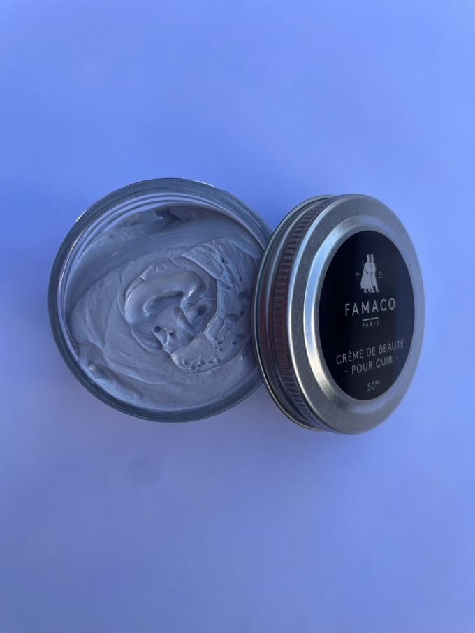 Famaco Creme de Beaute schoensmeer- 50ml - metallic zilver (397)