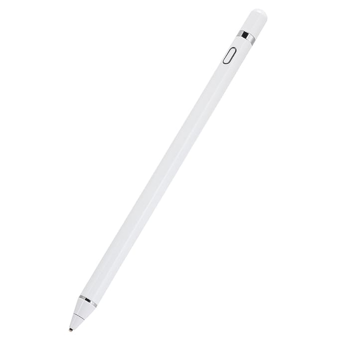 Touchscreen Pen Ingebouwde Lithium Batterij Capacitief Tablet Mobiele Telefoon Universeel(Wit ) wit