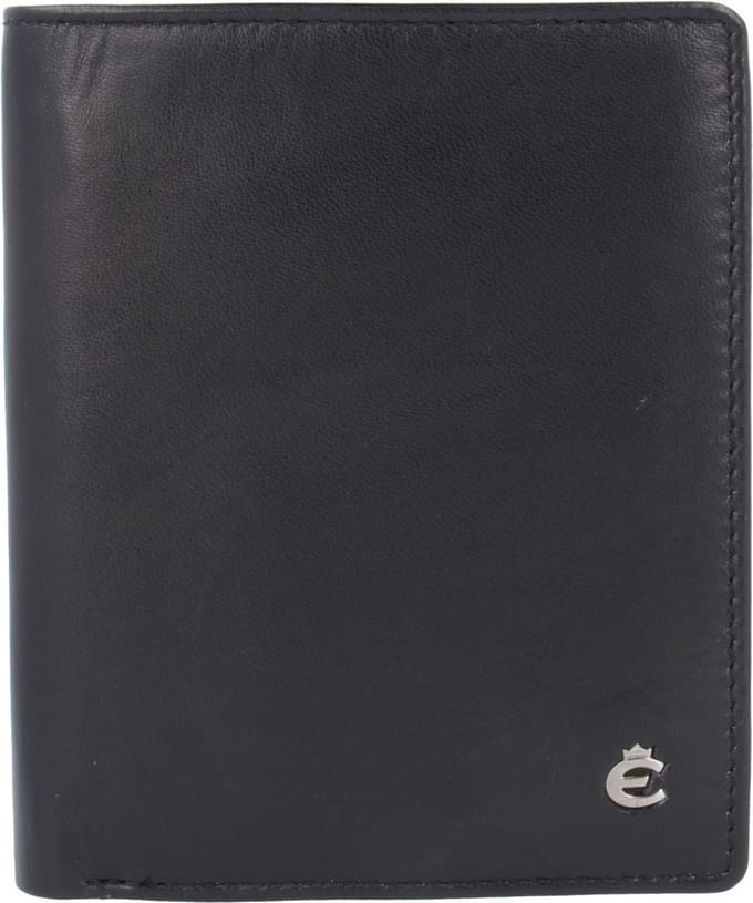 Esquire Harry portemonnee leer 9 cm - Jongens - Staand formaat - schwarz