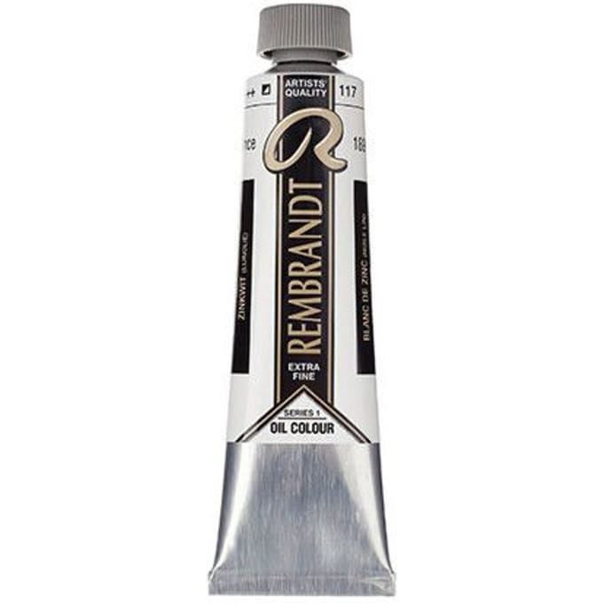Rembrandt Olieverf Tube 40 ml Zinkwit (Lijnolie) 117