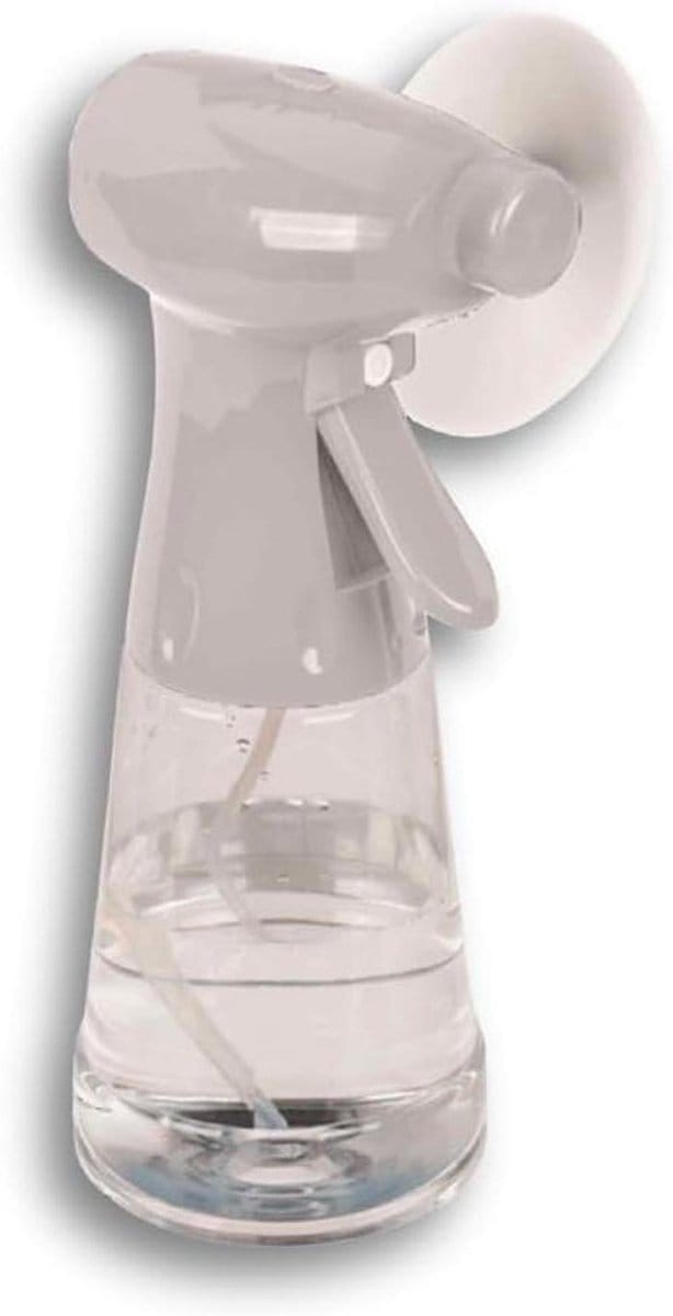 Handventilator - Mini ventilator - Persoonlijke verkoeling - Met waterverstuiver - 22 cm hoog - Wit