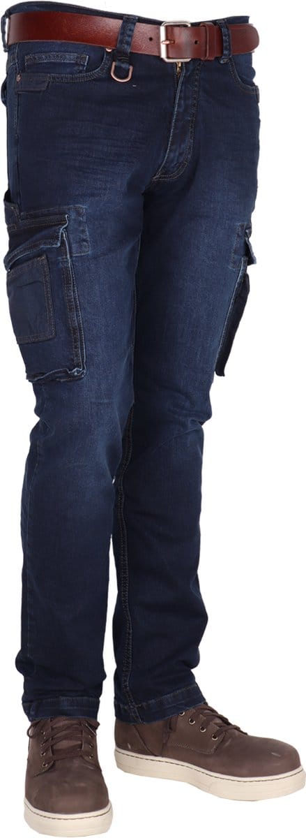 Crosshatch multifunctionele werkjeans, regular fit, dijbeenzak | Maat 38/32