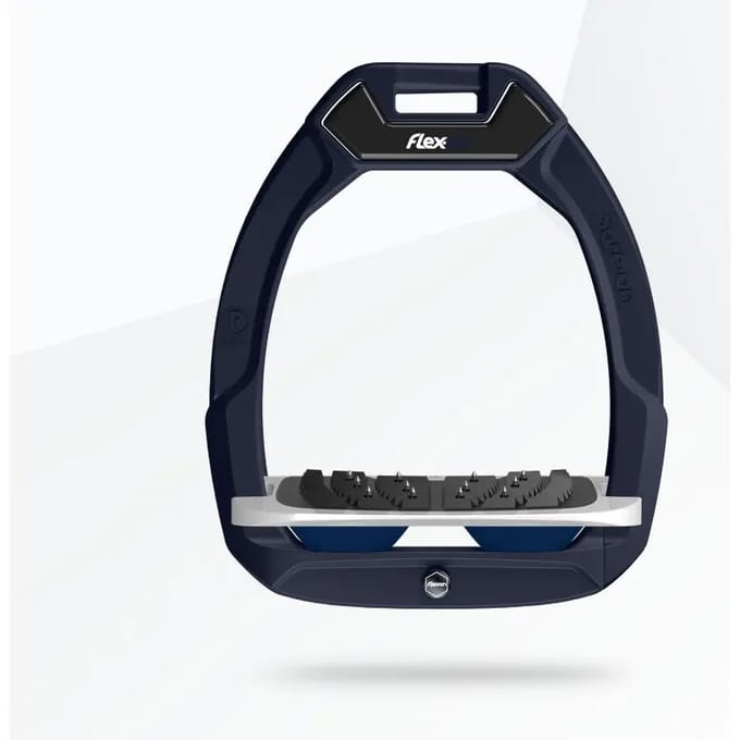 Veiligheidsstrijklappen Paardrijden Ingebogen Ultra Grip Blauw/Grijs/Marine Flex-On Safe-On
