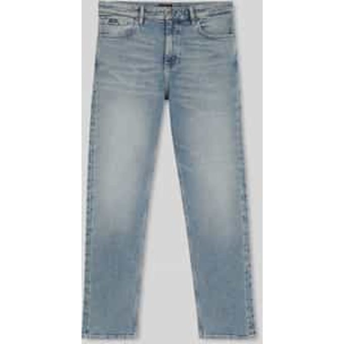 straight fit jeans van katoenmix