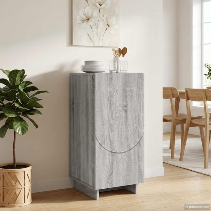 vidaXL - Dressoir - Grijs - Sonoma - 33,5 - x - 34,5 - x - 75 - cm - Bewerkt - hout