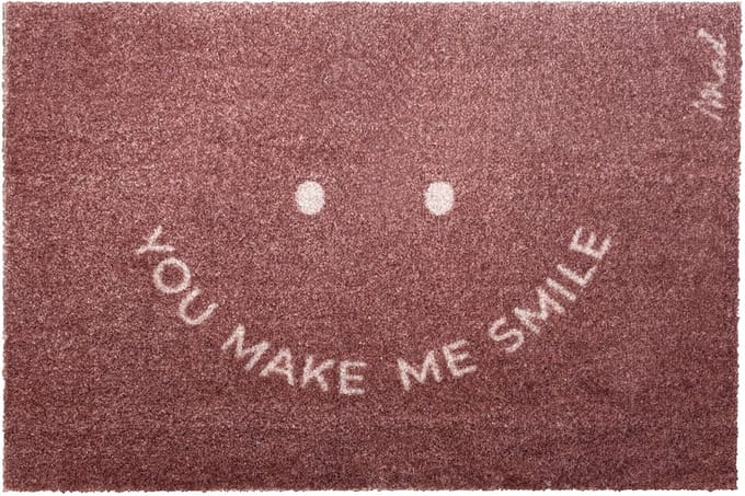 Mad About Mats - AVA - SMILE - deurmat - schoonloop/scraper - wasbaar - 50x75cm