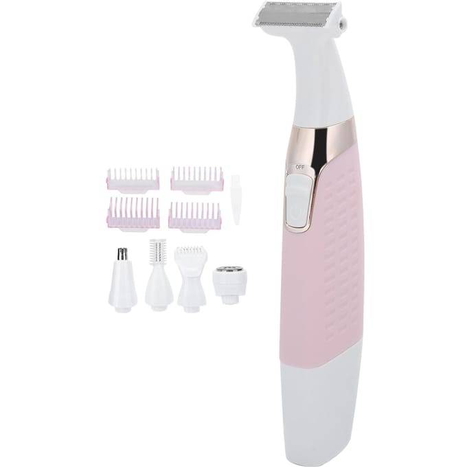 Elektrische Body Epilator USB Oplaadbaar Dames Scheerapparaat Pijnloos 5 In 1 Ontharingsmachine white