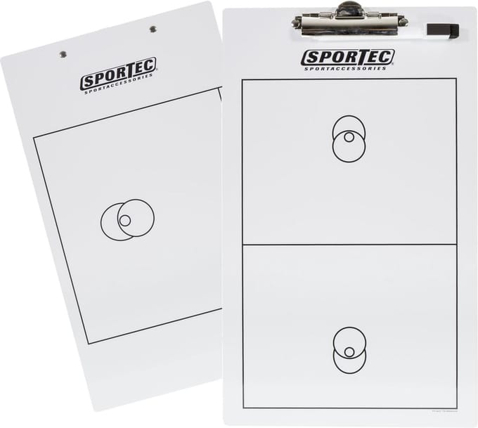 Sportec Coachblok - wit/zwart Korfbal