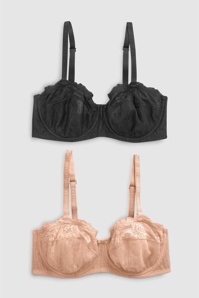 Next - Dames - 2 Strapless DD+ beha's zonder vulling - Zwart