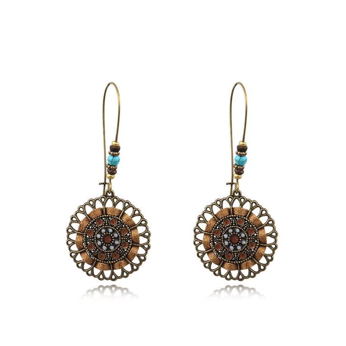 Jomide Oorhangers Hollow Flower - Vintage