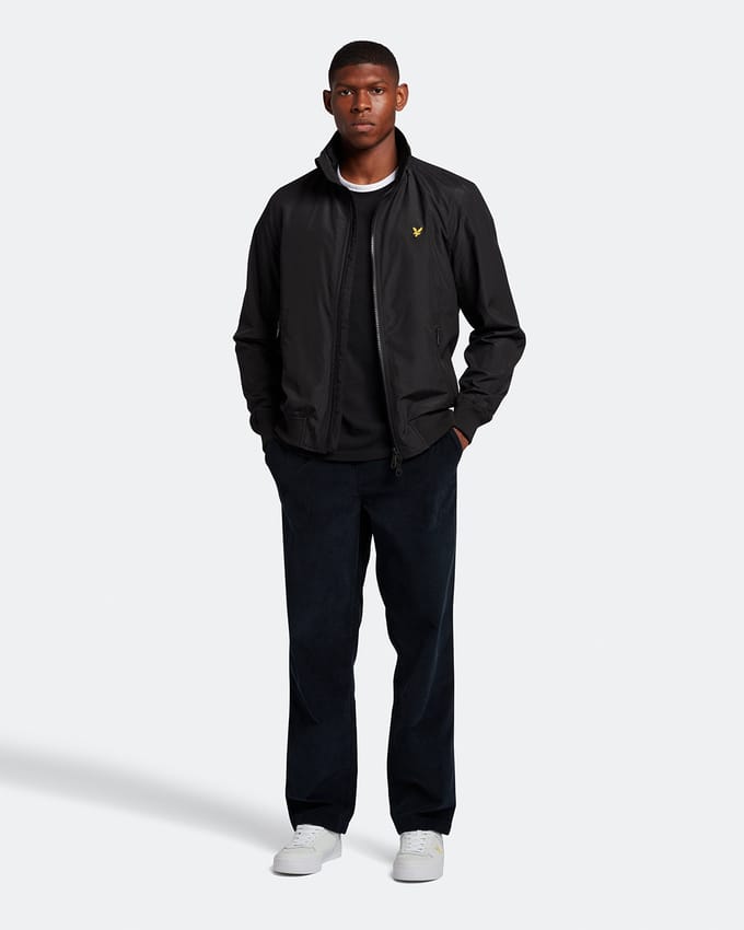 Lyle & Scott ringer-T-shirt in zwart
