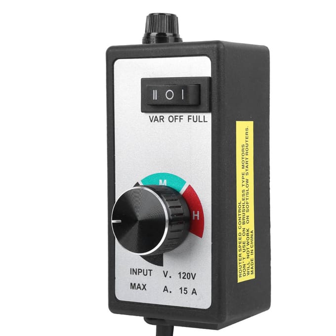 Variabele Ventilatorsnelheidsregelaar 1800W voor Hydroponische Inline Ventilator Afzuiging  (2?Meterkabel ) black