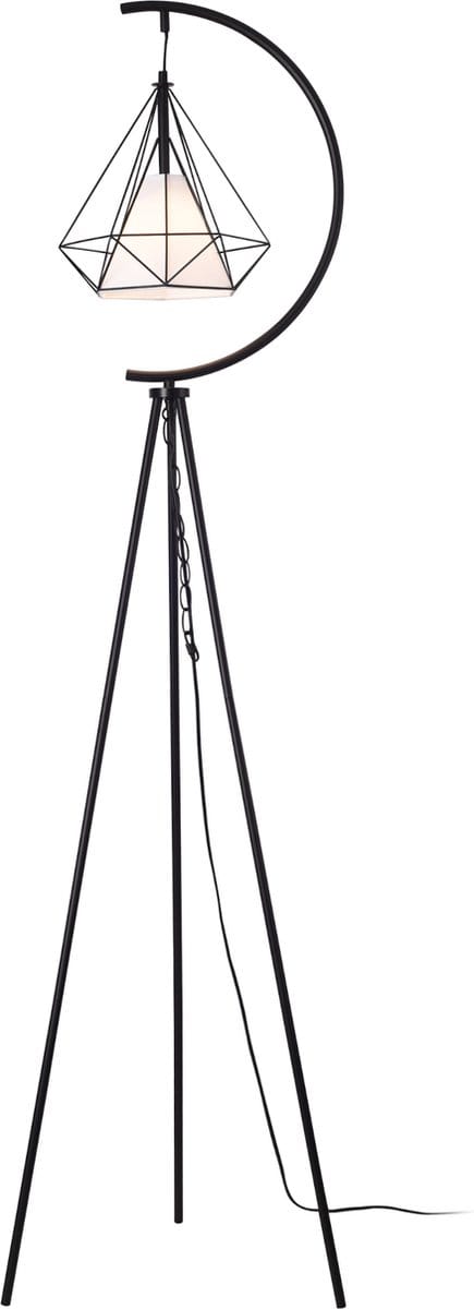 Staande lamp Austell vloerlamp 171 cm E27 zwart en wit lux.pro
