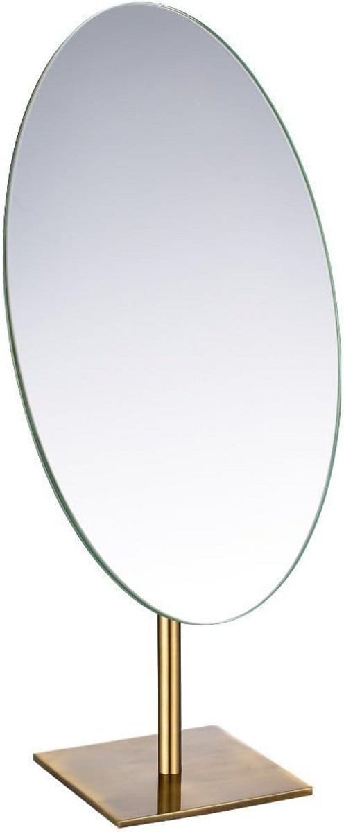 Decoratieve Ovale Tafel Make-up Spiegel met Standaard - Vergroot 7x