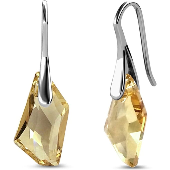 Zilveren ridderoorbellen - zilver en amber