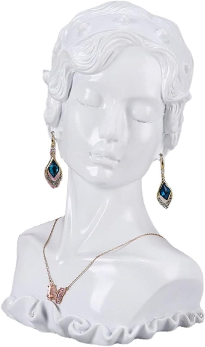 Sieraden Display - Hars Model - Sieraden Organiseren - Stevige Basis - 23 x 15cm - Wit