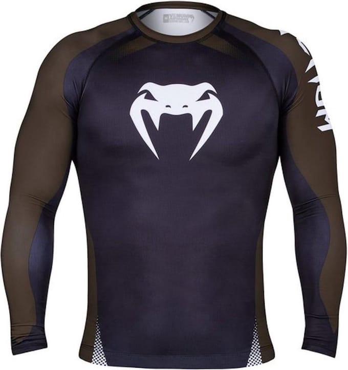 Venum Rash Guard NOGI IBJJF Approved L/S Zwart Bruin - M