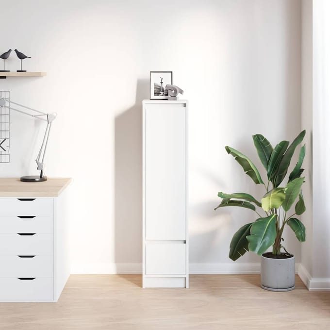 vidaXL - Highboard - 29,5x34x119,5 - cm - spaanplaat - wit