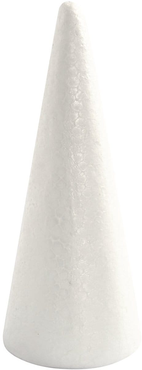 Kegels, H: 19,5 cm, d 7 cm, wit, 1 stuk