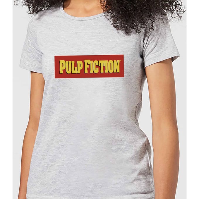 Pulp Fiction Logo Dames T-shirt - Grijs - M