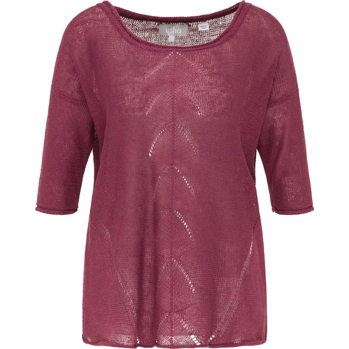 usha Gebreide trui Dames bordeaux
