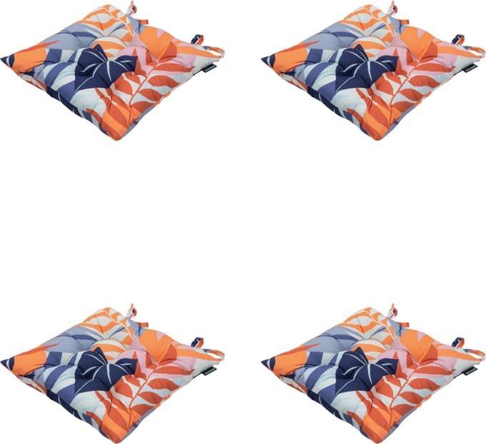 Madison - Zitkussen - Universeel - 4 stuks - 46 x 46 cm - Iven Indigo - Tuin - Toscane