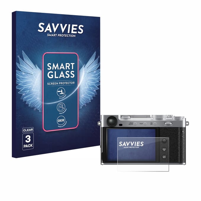 3 Stuks Savvies Screenprotector - geschikt voor Fujifilm X-E5 - beschermfolie glas transparant