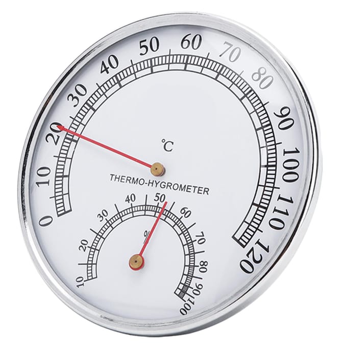 Sauna Thermometer Hygrometer Binnentemperatuur Vochtigheidsmeter Sauna Accessoires gray