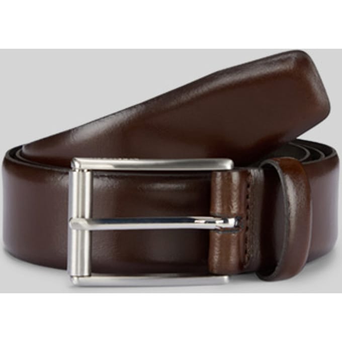strellson Leren riem Men's Belt W100 Dark Brown donkerbruin