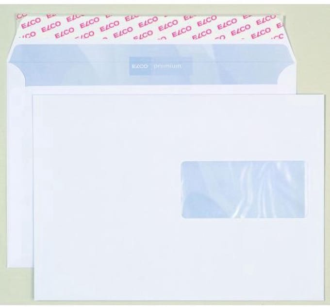 Elco envelop Premium C5 FSC 100 gram met venster rechts 500 stuks