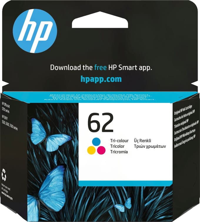 HP 62 - Inktcartridge - Origineel - Kleur