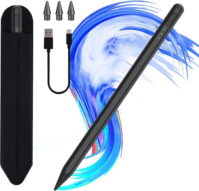 Styluspen voor iPad met Snelle Oplading en Potloodhouder