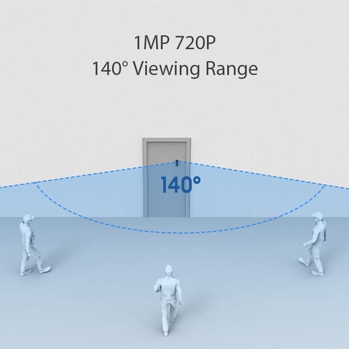 Smart Video Deurbel & Chime Home Draadloze APP Afstandsbediening Tweerichtingsgesprek Waterdichte beveiligingscamera wit