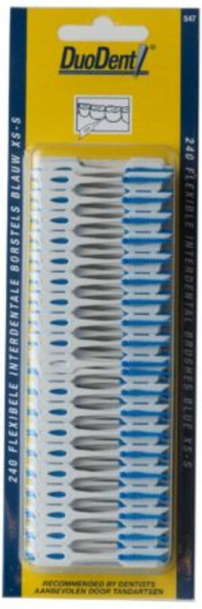 Duodent Flexibele Interdentale Borstels Blauw XS-S - 240 stuks