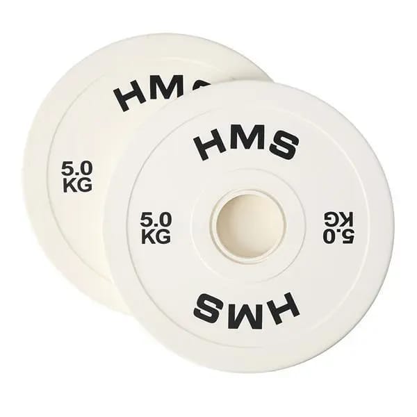 HMS CBRS50 - Olympische Halterschijf - 2x5.0 KG - Staal en Rubber