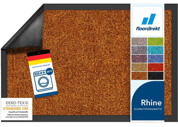 FLOORDIREKT Deurmat - Droogloopmat - Schoonloopmat - Rhine - Sudan Brown - 135 x 200 cm