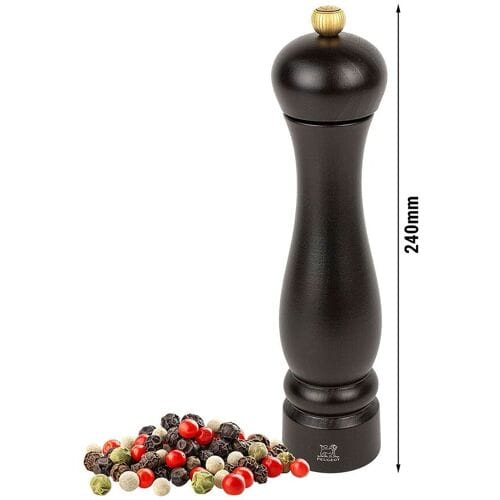 (6 stuks) PEUGEOT CLERMONT - Pepermolen - Hout chocolade - Hoogte: 240mm