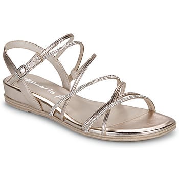 Tamaris Sandalen goud Textiel - Dames - Maat 40