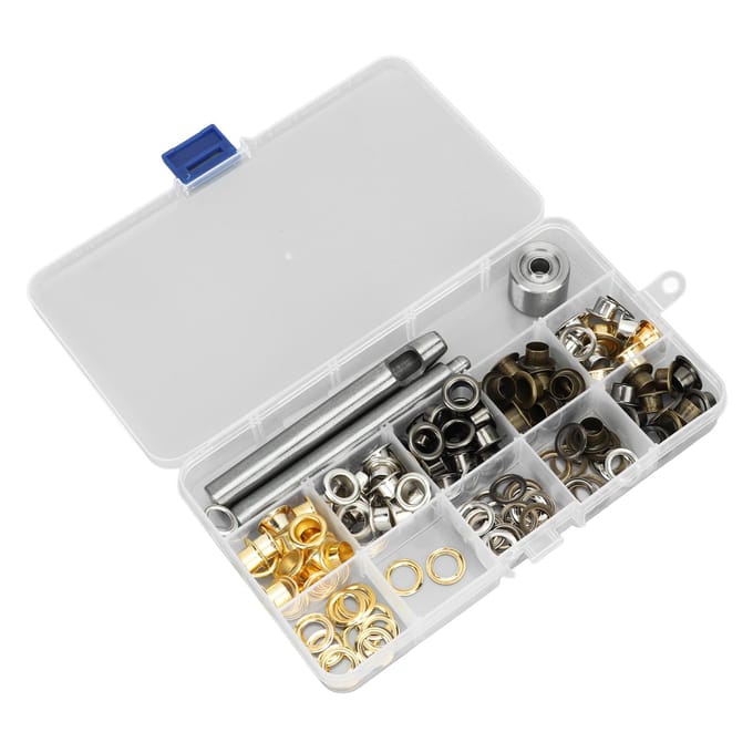 Kit d'œillets à œillets de 8 mm avec 160 œillets métalliques 4 couleurs Prévention de la rouille Kit d'œillets en cuir pour white
