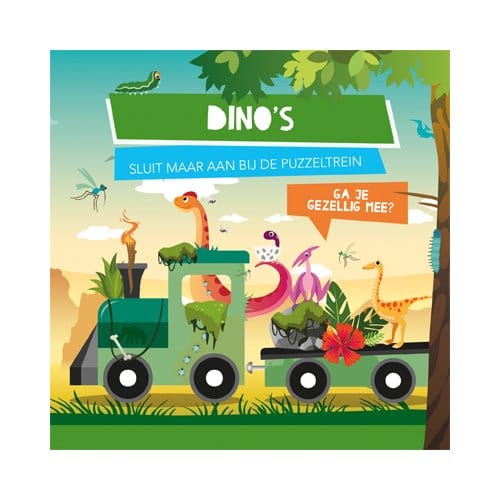 Dino's - boek + puzzeltrein Kartonboekjes