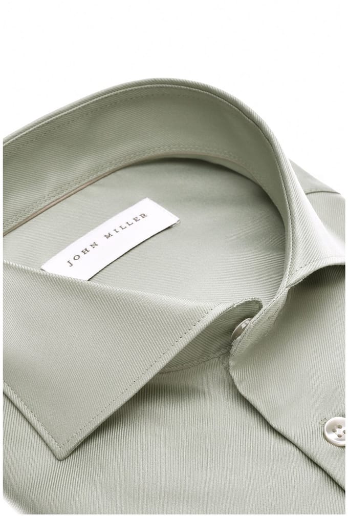 John Miller - Overhemd Groen John Miller Overhemd Tailored Fit N Groen 5142641