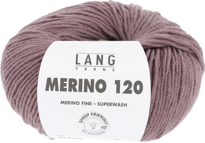Lang Yarns Merino 120 - 148 oudpaars - Merinowol Garen