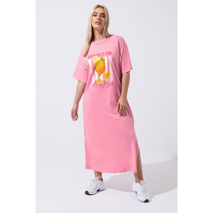 Limited Collection Roze 'Beach Club' Maxijurk Size 48